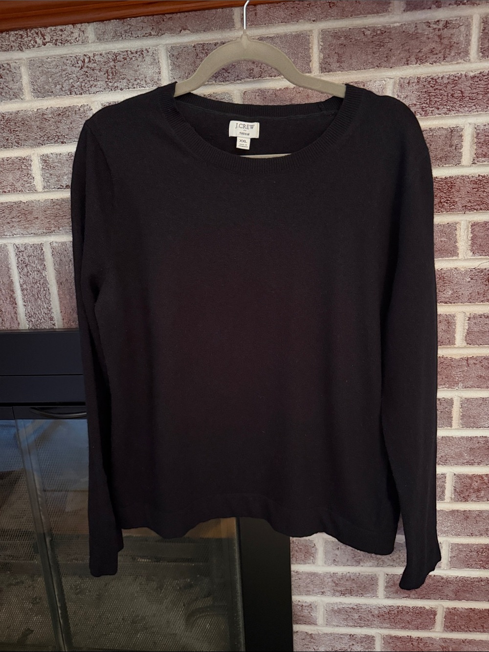 J. Crew Black Crewneck Sweater - Classic Lightweight Knit